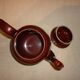 Very large brown ceramic coffee maker