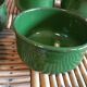 Set of 7 glazed terracotta cups