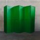 Bohemian wooden screen green bottle year 60s