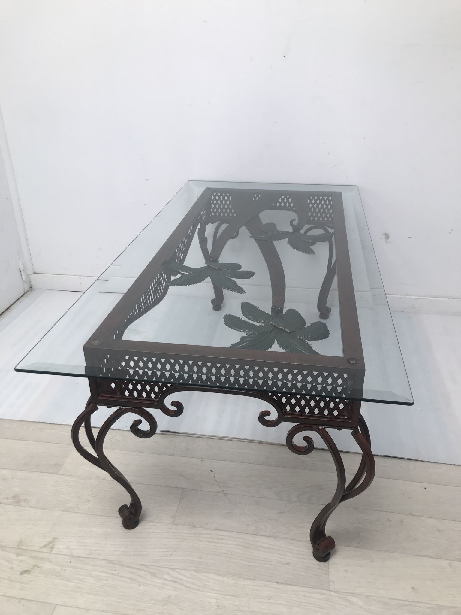 Table basse en fer forgé des années 50-60
