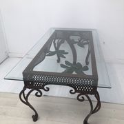 Table basse en fer forgé des années 50-60
