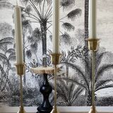 3 brass candle holders 1970