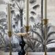 3 brass candle holders 1970