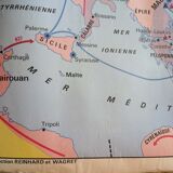 School map post vintage Byzantine Empire