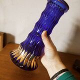 Vase en verre bleu cobalt