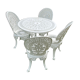 Old white rock garden furniture