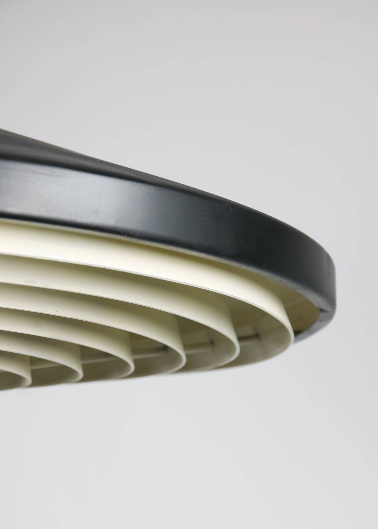 Mid-century industrial danish black pendant lamp, 1960s