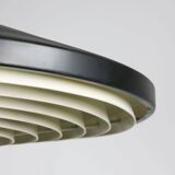 Mid-century industrial danish black pendant lamp, 1960s