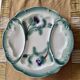 Artichoke plate Digoin in majolica faience barbotine