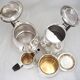Puiforcat, tea and coffee service, 4 pieces, solid silver Minerva, excellent condition.