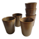 Lot 6 gobelets / tasses en grès Digoin