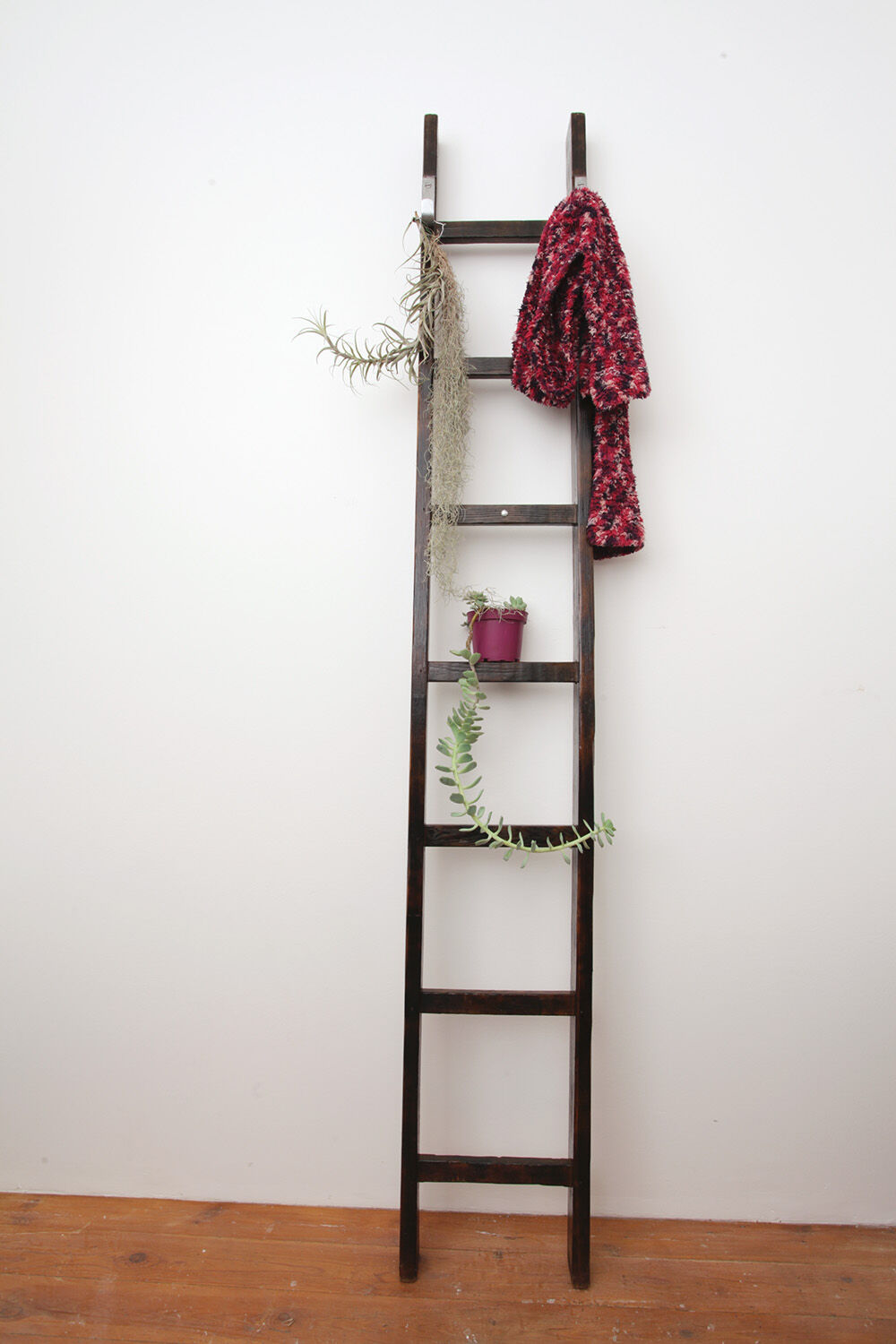 Vintage wooden barn ladder 218 cm