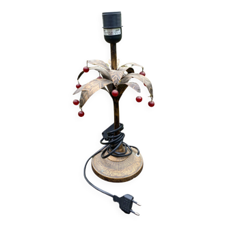 Pied de lampe de table Palmier hollywoodienne Années 60 en métal