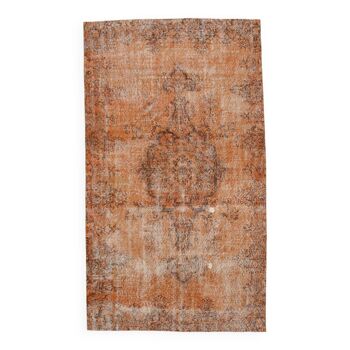 5x9 brunt orange classic turkish rug, 151x266cm