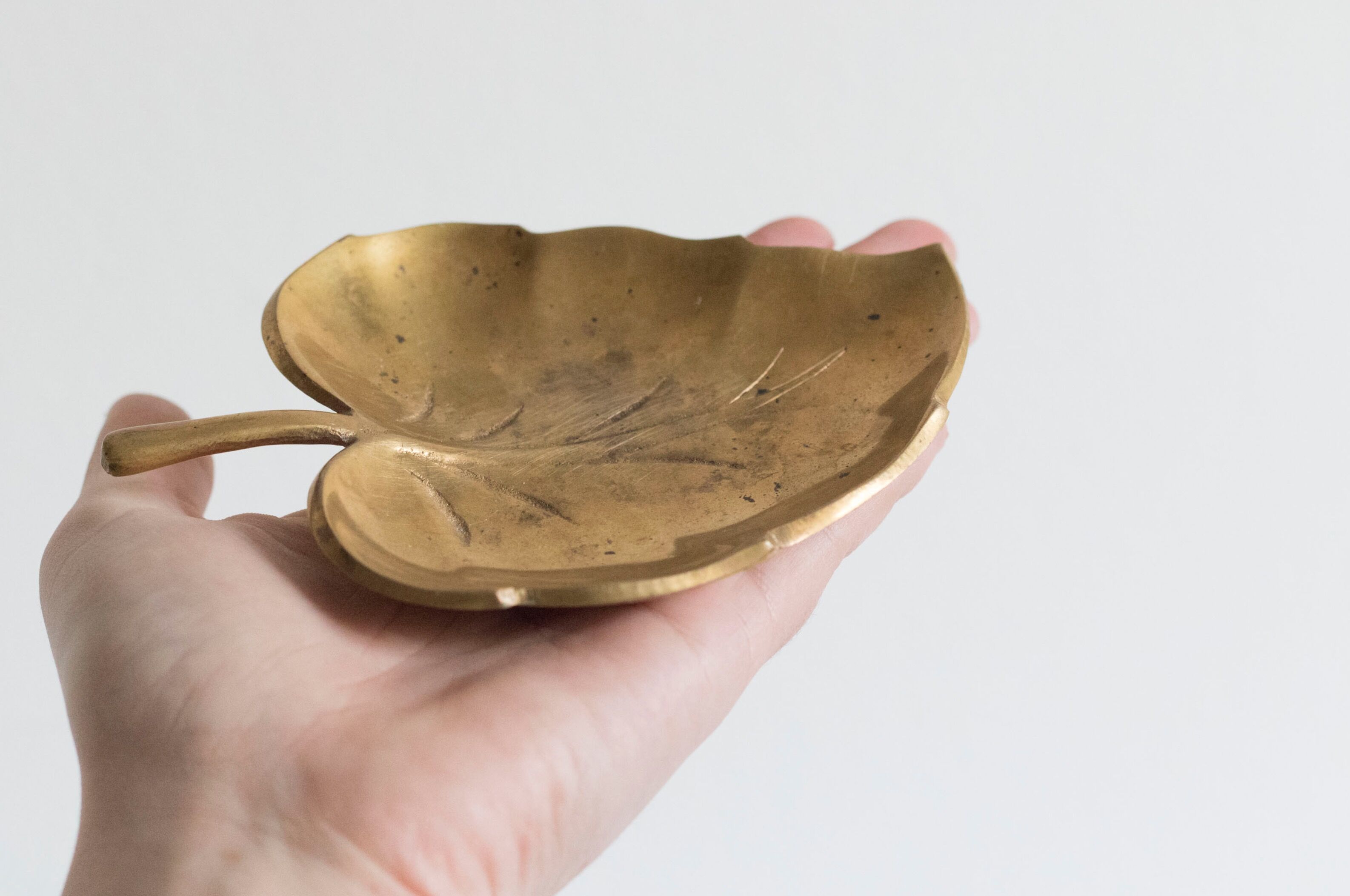 Empty old brass leaf bags