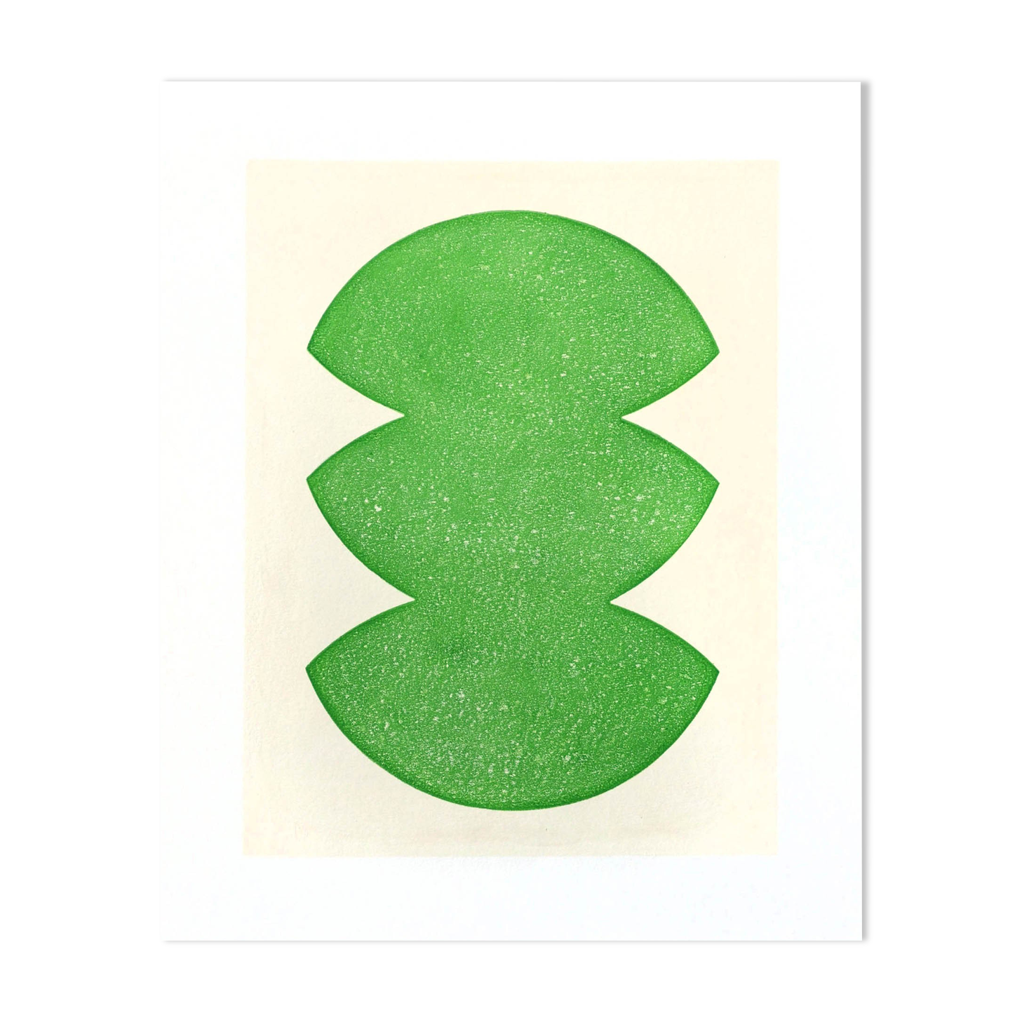 Peinture sur papier  - ARI vert - 40x50cm - signée Eawy