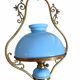Suspension in electrified blue opaline.