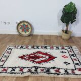 Handmade Berber wool rug 133 X 74 CM