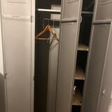 Industrial metal cloakroom with rounded corners