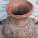 Olive jar of the eighteenth century old terracotta pot deco glazed olive tree