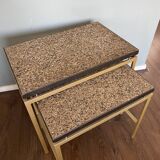Ensemble moderniste du milieu du siècle de 2 tables d’appoint, années 1960