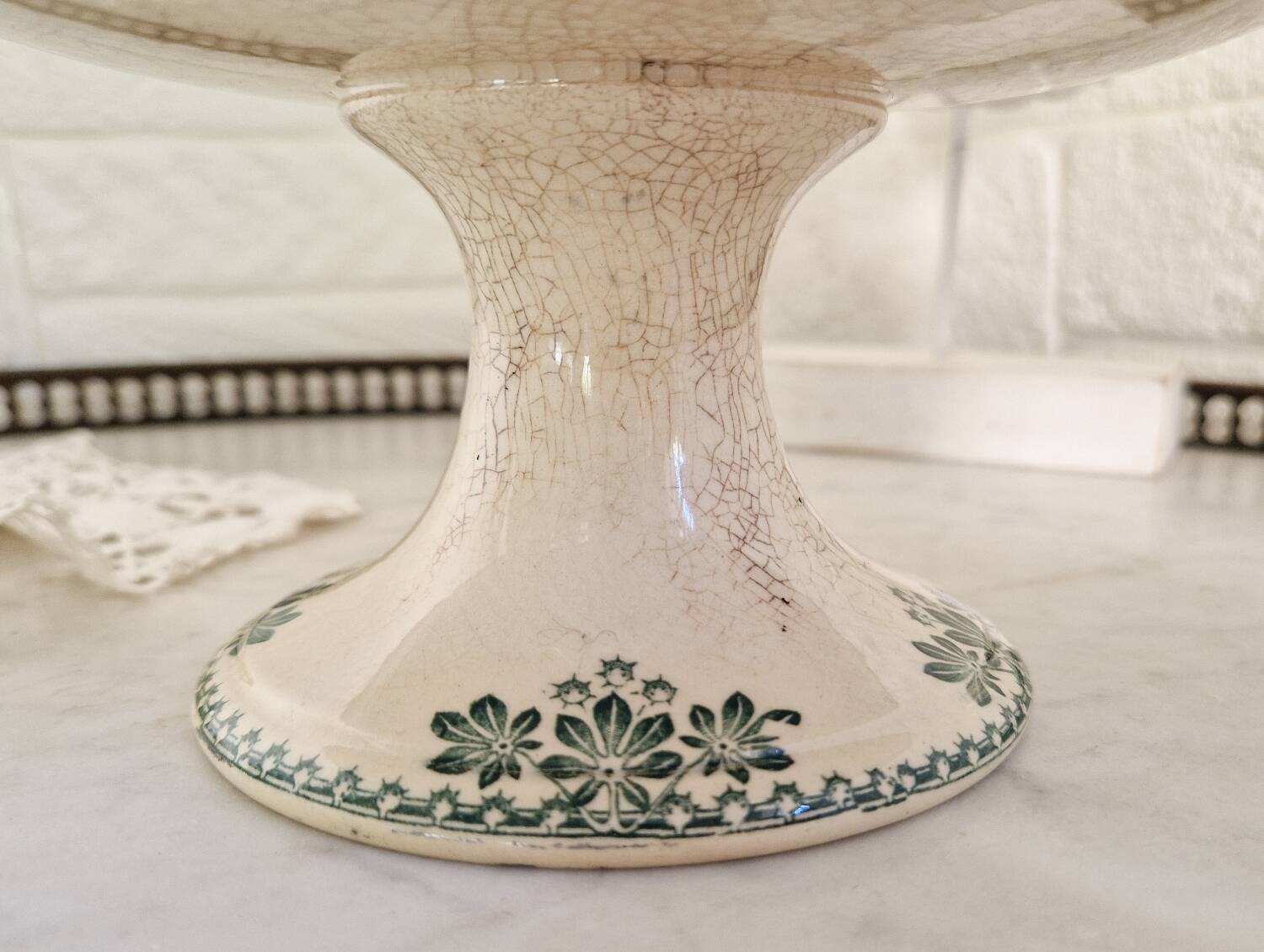 Vintage Terre de Fer compote bowl, Harlem model