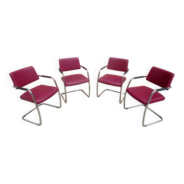 Série de 4 sièges, vintage