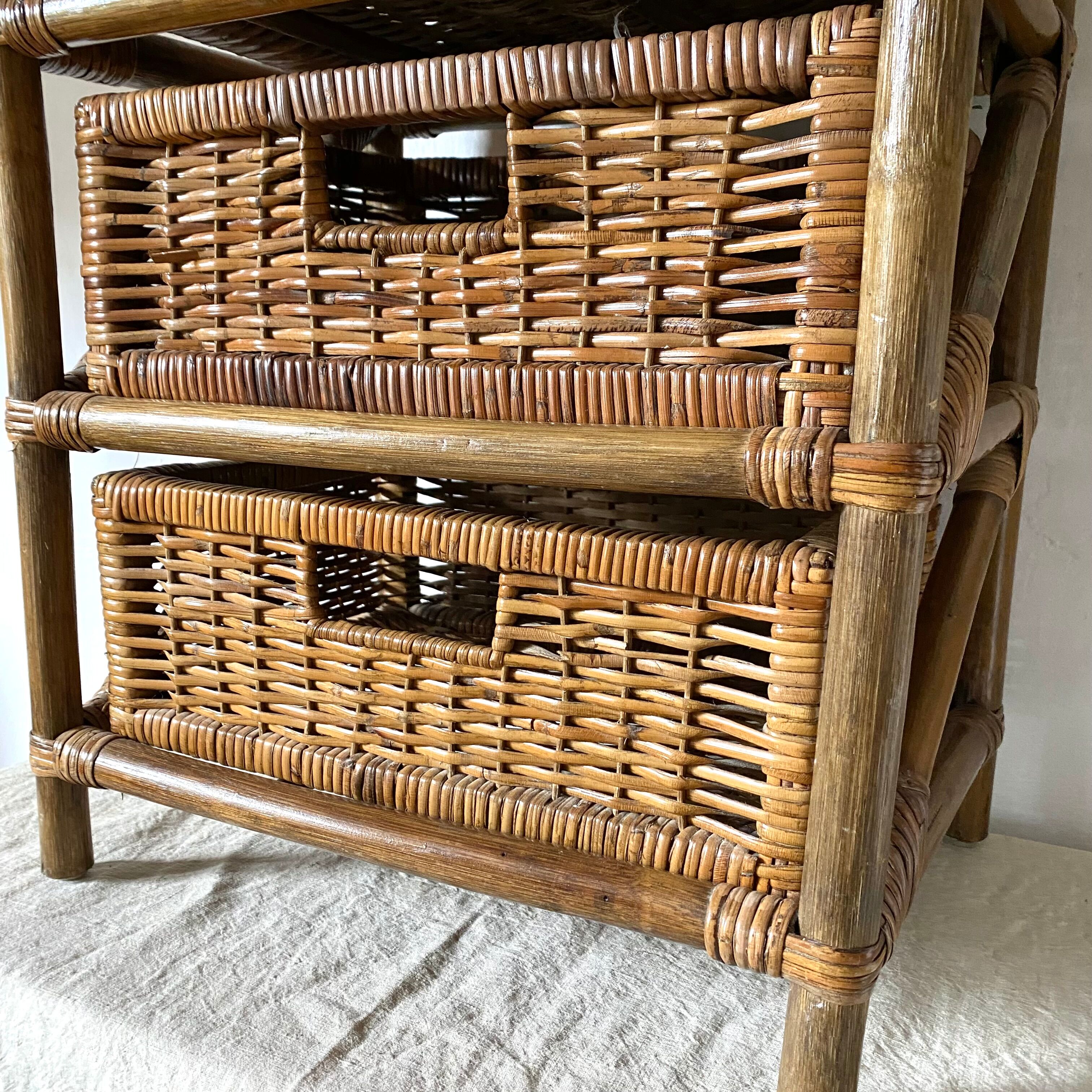 Rattan chest of drawers 3 drawers