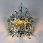 Pair of Murano cut glass wall sconces, Italy, 1970s