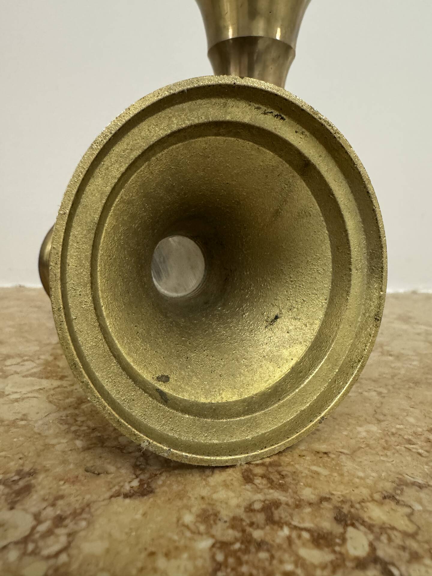 Bougeoirs laiton plexi années 70