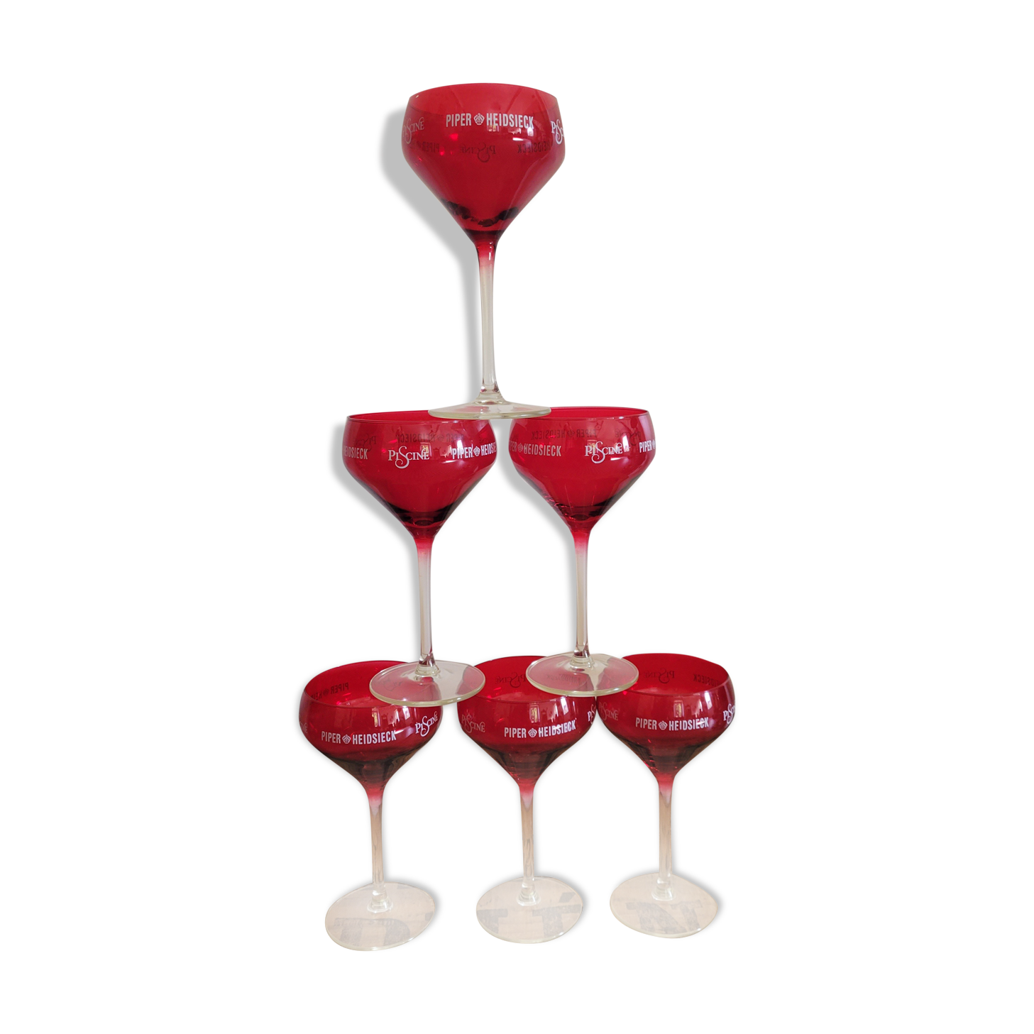 6 cups at Champagne Piper Heidsieck Swimming Pool