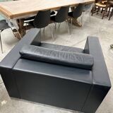 Fauteuil en cuir annees 80