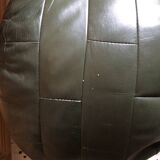 Green Sede leather pouf