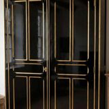 Parisian Armoire "Signature" – Regency Black Satin & Gold Finish (The É