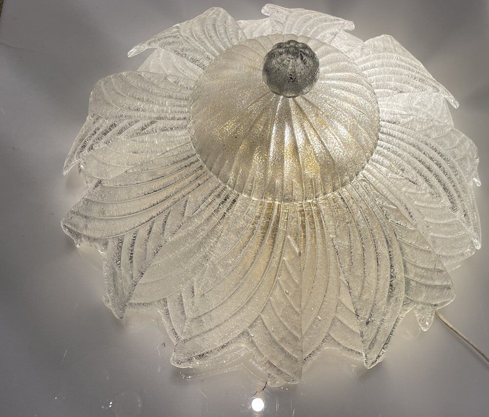 Large Venetian Murano Glass Flush Mount, 1960s