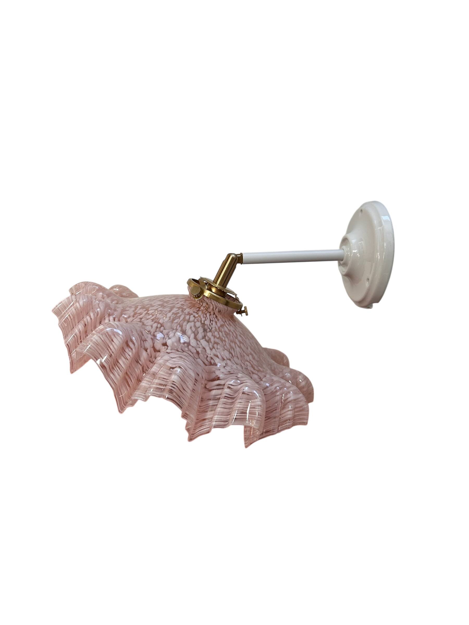 Pink Clichy glass tilting wall light