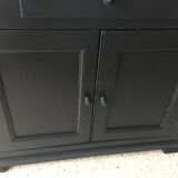 Antique black solid wood sideboard