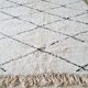 Carpet Beni Ouarain Middle atlas white wool