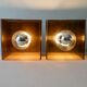 Pair of sconces in smoked Plexiglas by Jocelyne Trocmé model "disco"