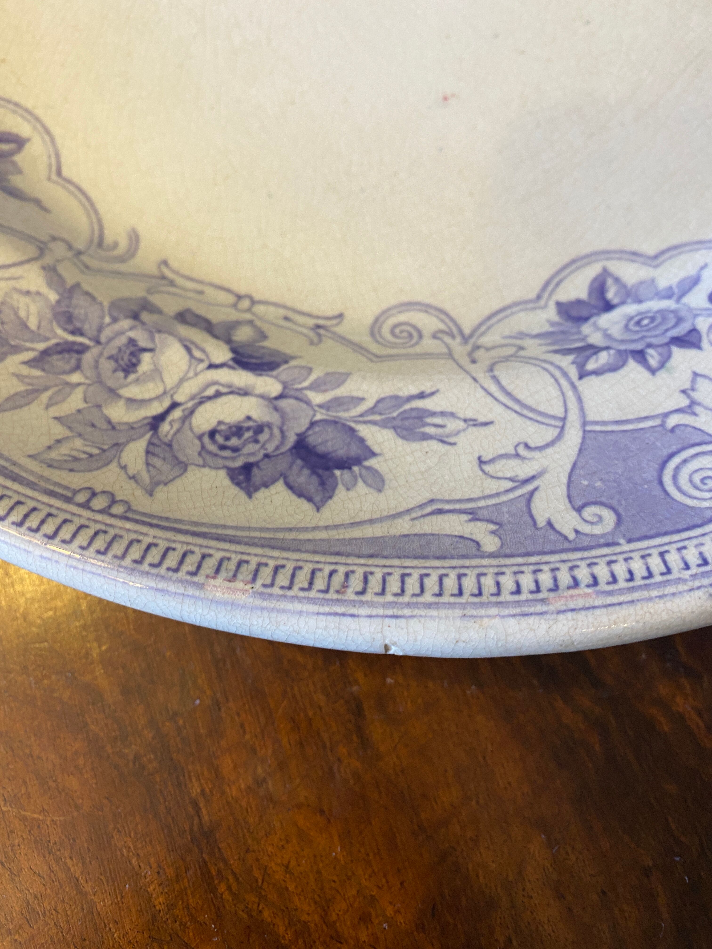 19th-century earthenware dish