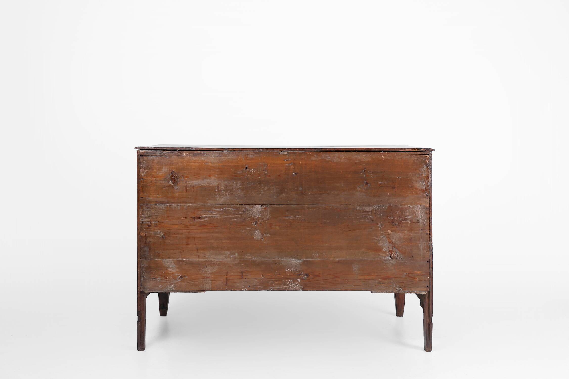 French rustic chest of drawers in solid oak with 3 drawers, ca. 1850