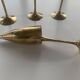 Set of 4 gold metal flutes, vintage 1970