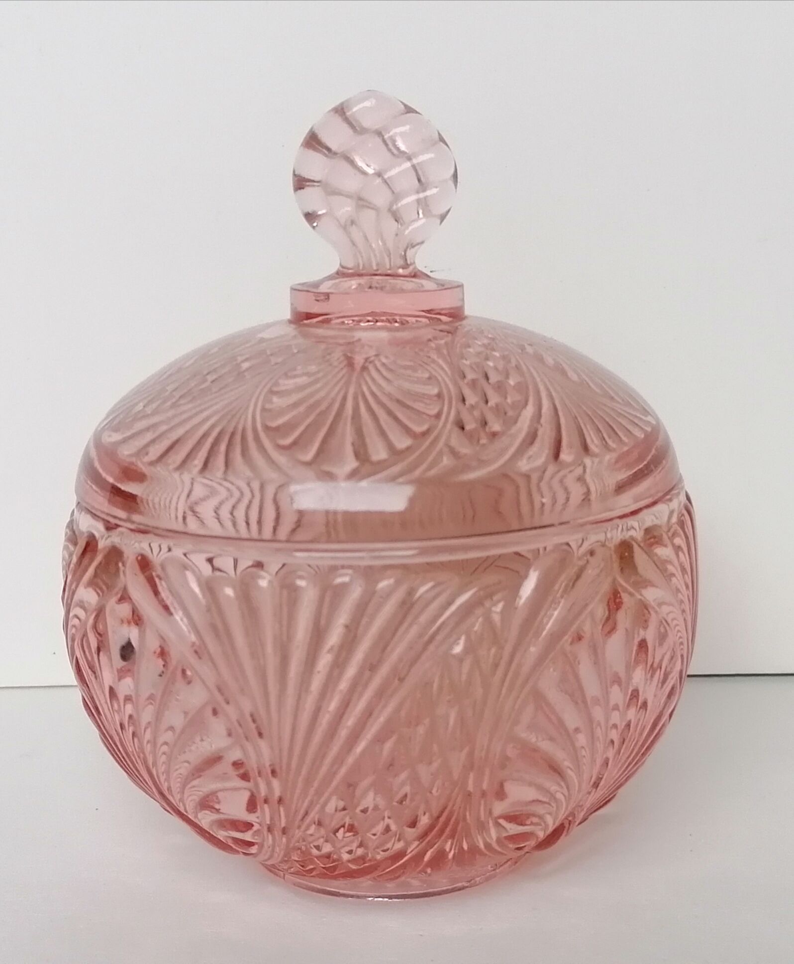 Glass sugar bonbonnière crystal Portieux