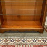 1950s English yew display cabinet