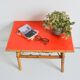 Small coffee table / Side table / Bamboo and rattan end table 1960s