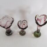 Set de 3 vases Murano années 70