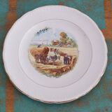 Service of 7 dessert plates St Amand with the months of the year