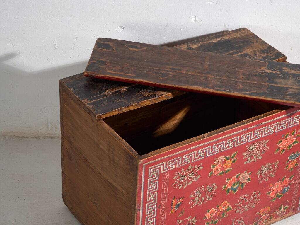 Antique Chinese painted pine chest – China, circa 1930