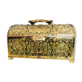 Coffre à bijoux en bronze doré