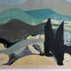 Roger muhl, grasse landscape. original lithograph signed in pencil